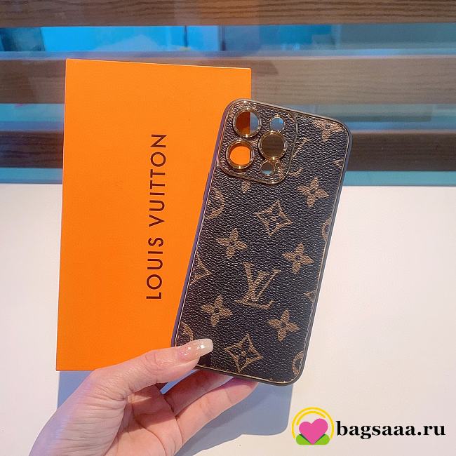 Bagsaaa Louis Vuitton Monogram Brown Phone Case - 1