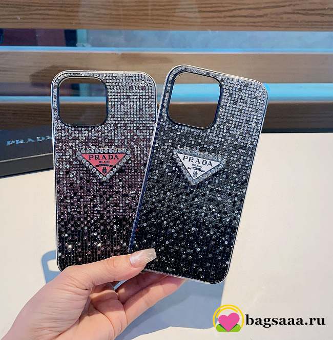 Bagsaaa Prada Crystal Phone Case - 1