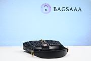 Bagsaaa Black Matelassé Nappa Leather Hobo Bag - 29x20x3.5cm - 3