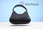Bagsaaa Black Matelassé Nappa Leather Hobo Bag - 29x20x3.5cm - 2