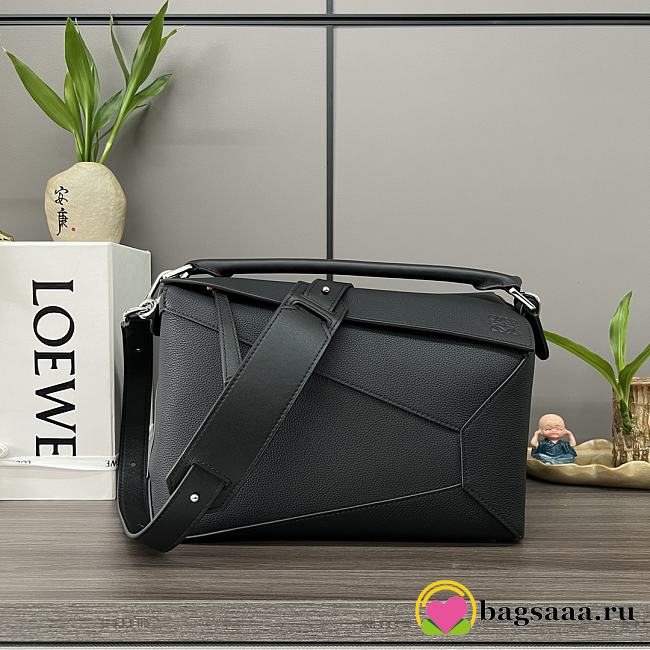 Bagsaaa Loewe Puzzle bag in classic calfskin black - 29*19.5*14cm - 1