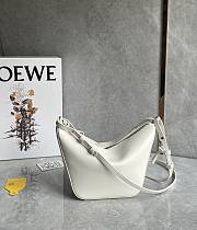 	 Bagsaaa Loewe Hammock Hobo Bag in classsic calfskin white - 28*17*9.5cm - 1