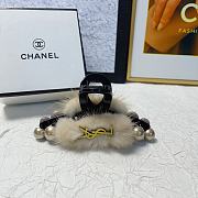 Bagsaaa YSL Fur and Pearl Hairclip  - 2