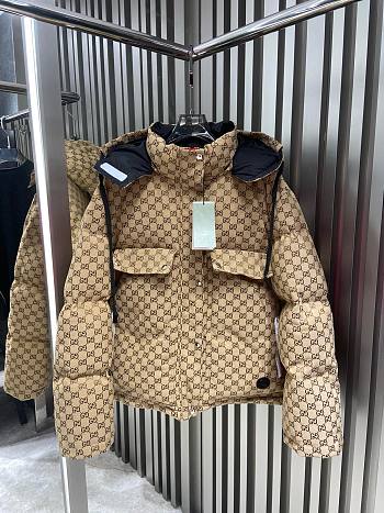 Bagsaaa Gucci Down jacket with removable hood Carmel/Brown