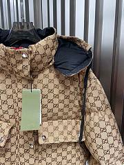 Bagsaaa Gucci Down jacket with removable hood Carmel/Brown - 2