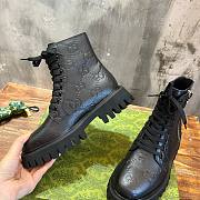 Bagsaaa Gucci Black GG Leather Boot - 6