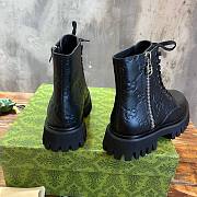 Bagsaaa Gucci Black GG Leather Boot - 4