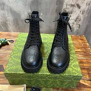 Bagsaaa Gucci Black GG Leather Boot - 2
