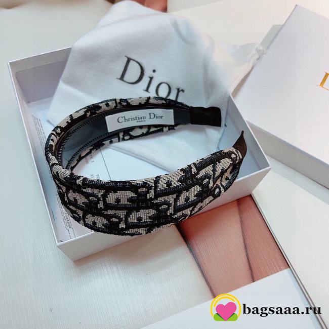 Bagsaaa Dior Oblique Canvas Hairban - 1