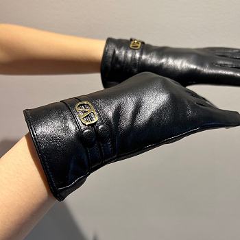 Bagsaaa Valentino Leather Black Gloves