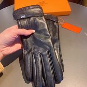 Bagsaaa Hermes Black Leather Gloves - 5