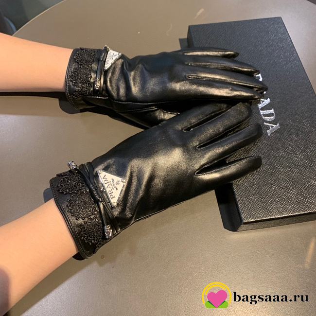 Bagsaaa Prada Black LEather Gloves - 1