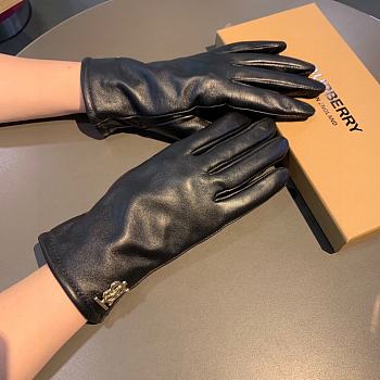 Bagsaaa Burberry Black Leather Gloves