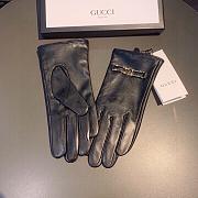 Bagsaaa Gucci Black Leather Gloves - 2