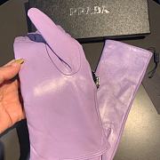 Bagsaaa Prada Nappa Leather Purple Gloves With Pouch - 4