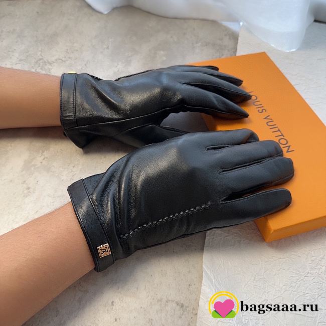 Bagsaaa Louis Vuitton Black Leather Gloves 02 - 1