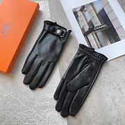 Bagsaaa Hermes Black Leather Gloves 02 - 5