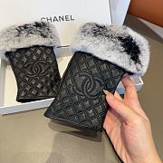 	 Bagsaaa Chanel Half Finger White Fur Leather Gloves 04 - 6