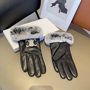 Bagsaaa Celine Black Leather Fur Gloves - 3