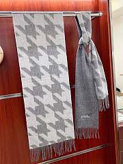 Bagsaaa Dior Scarf Houndstooth Pattern Grey - 35*180cm - 6