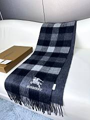 Bagsaaa Burberry Black Scarf - 30x190 cm - 5