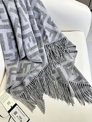 Bagsaaa Fendi FF Poncho Grey wool  - 5