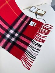 Bagsaaa Burberry Red Striped Scarf  - 3