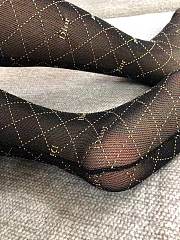 	 Bagsaaa Dior Black Tights With Gold Lines - 6