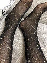 	 Bagsaaa Dior Black Tights With Gold Lines - 4
