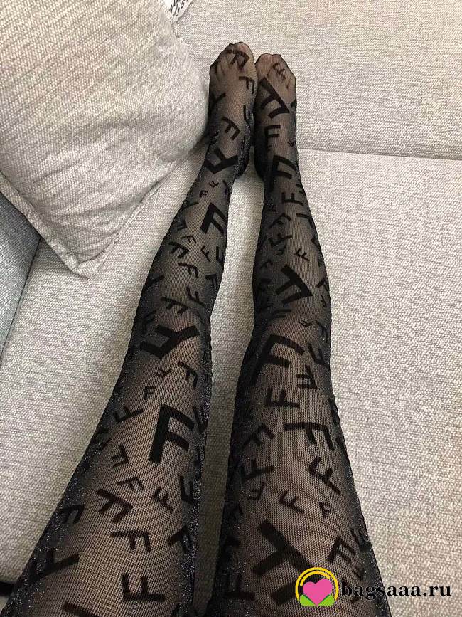 	 Bagsaaa Fendi Black Tights With F Letters - 1