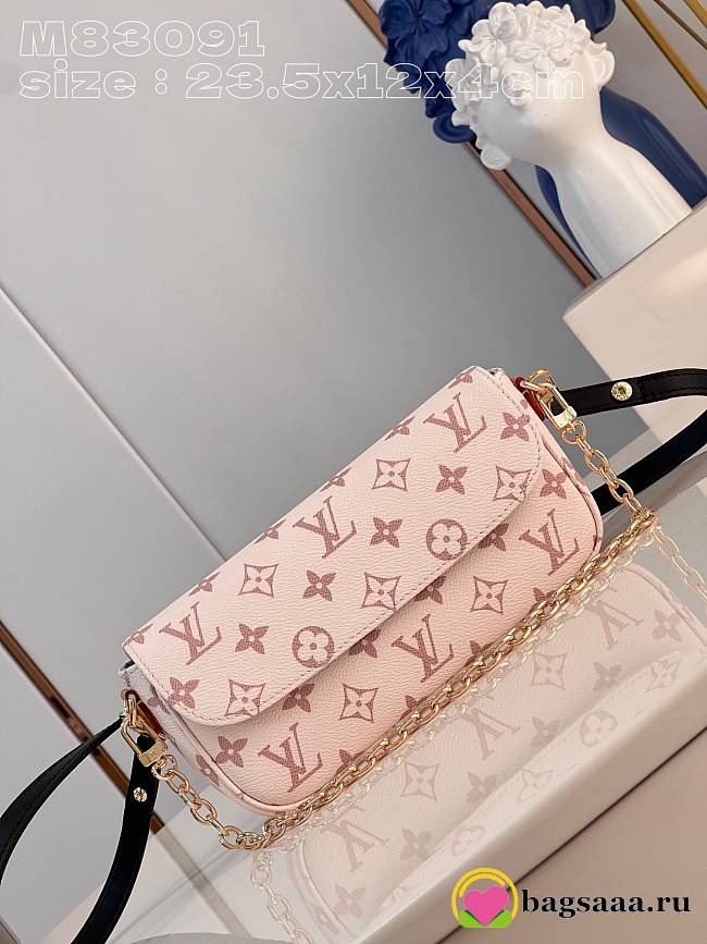 Bagsaaa Louis Vuitton Wallet On Chain Ivy Pink - 23.5 x 12 x 4.3 cm - 1
