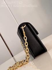 Bagsaaa Louis Vuitton Wallet On Chain Metis Black Bag - 22 x 15 x 5.5cm - 2