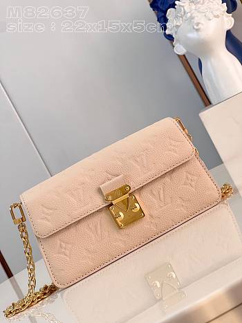 	 Bagsaaa Louis Vuitton Wallet On Chain Metis Cream Bag - 22 x 15 x 5.5cm
