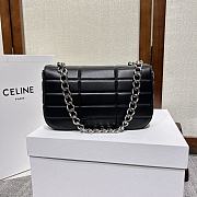 Bagsaaa Celine Chain Shoulder Bag Matelasse Monochrome Black Silver - 24x15x5cm - 6