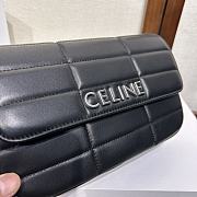 Bagsaaa Celine Chain Shoulder Bag Matelasse Monochrome Black Silver - 24x15x5cm - 5
