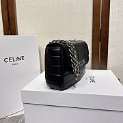 Bagsaaa Celine Chain Shoulder Bag Matelasse Monochrome Black Silver - 24x15x5cm - 4