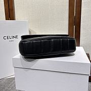 Bagsaaa Celine Chain Shoulder Bag Matelasse Monochrome Black Silver - 24x15x5cm - 2