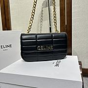 	 Bagsaaa Celine Chain Shoulder Bag Matelasse Monochrome Black Gold - 24x15x5cm - 1