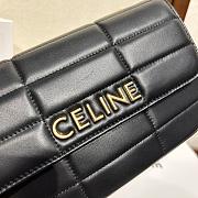 	 Bagsaaa Celine Chain Shoulder Bag Matelasse Monochrome Black Gold - 24x15x5cm - 5