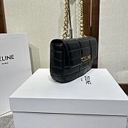 	 Bagsaaa Celine Chain Shoulder Bag Matelasse Monochrome Black Gold - 24x15x5cm - 2