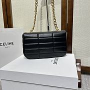 	 Bagsaaa Celine Chain Shoulder Bag Matelasse Monochrome Black Gold - 24x15x5cm - 4