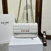 	 Bagsaaa Celine Chain Shoulder Bag Matelasse Monochrome White - 24x15x5cm - 1