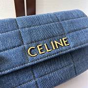 	 Bagsaaa Celine Chain Shoulder Bag Matelasse Monochrome Denim - 24x15x5cm - 5
