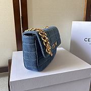 	 Bagsaaa Celine Chain Shoulder Bag Matelasse Monochrome Denim - 24x15x5cm - 3