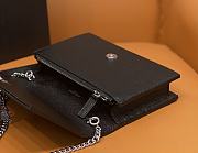 Bagsaaa YSL Kate Tassel Bag Black Grained Leather Silver Hardware - 19x12.5x4cm  - 6