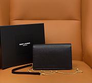 	 Bagsaaa YSL Kate Tassel Bag Black Grained Leather Gold Hardware - 19x12.5x4cm - 6