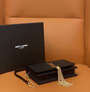 	 Bagsaaa YSL Kate Tassel Bag Black Grained Leather Gold Hardware - 19x12.5x4cm - 3