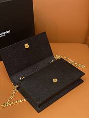 	 Bagsaaa YSL Kate Tassel Bag Black Grained Leather Gold Hardware - 19x12.5x4cm - 2