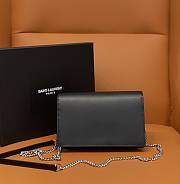 	 Bagsaaa YSL Kate Tassel Bag Black Silver Hardware - 19x12.5x4cm - 4