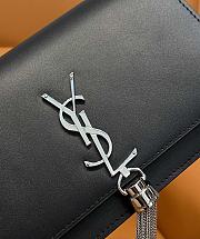 	 Bagsaaa YSL Kate Tassel Bag Black Silver Hardware - 19x12.5x4cm - 2